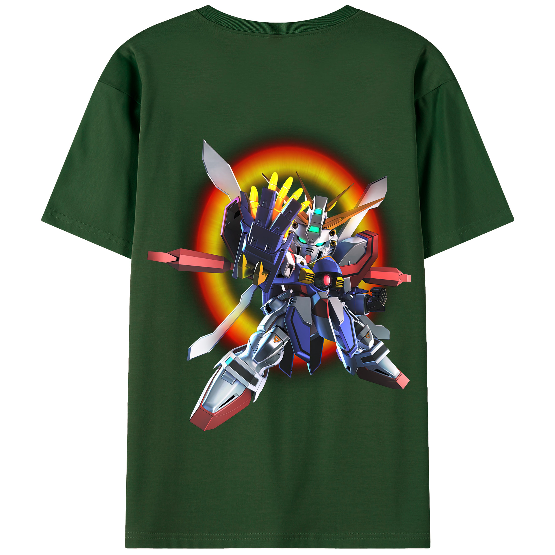 （画像用） 機動戦士ガンダム Mobile Suit Gundam 綿100％半袖Tシャツ（背面プリント）